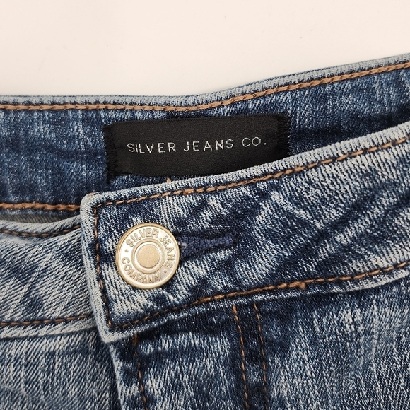 Silver NWT Sure Thing Long Short High Rise Denim Women's Plus Size 24 - Picture 9 of 11